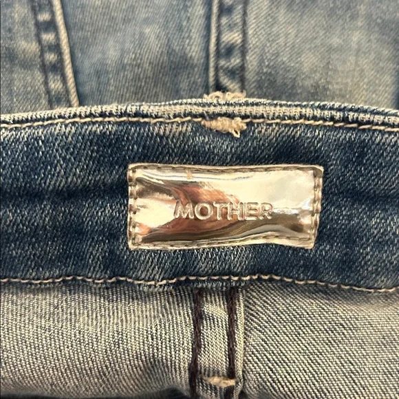 Mother The Looker in Graffiti Girl Classic Denim Distressed Skinny Jeans Size 29 - Picture 8 of 10
